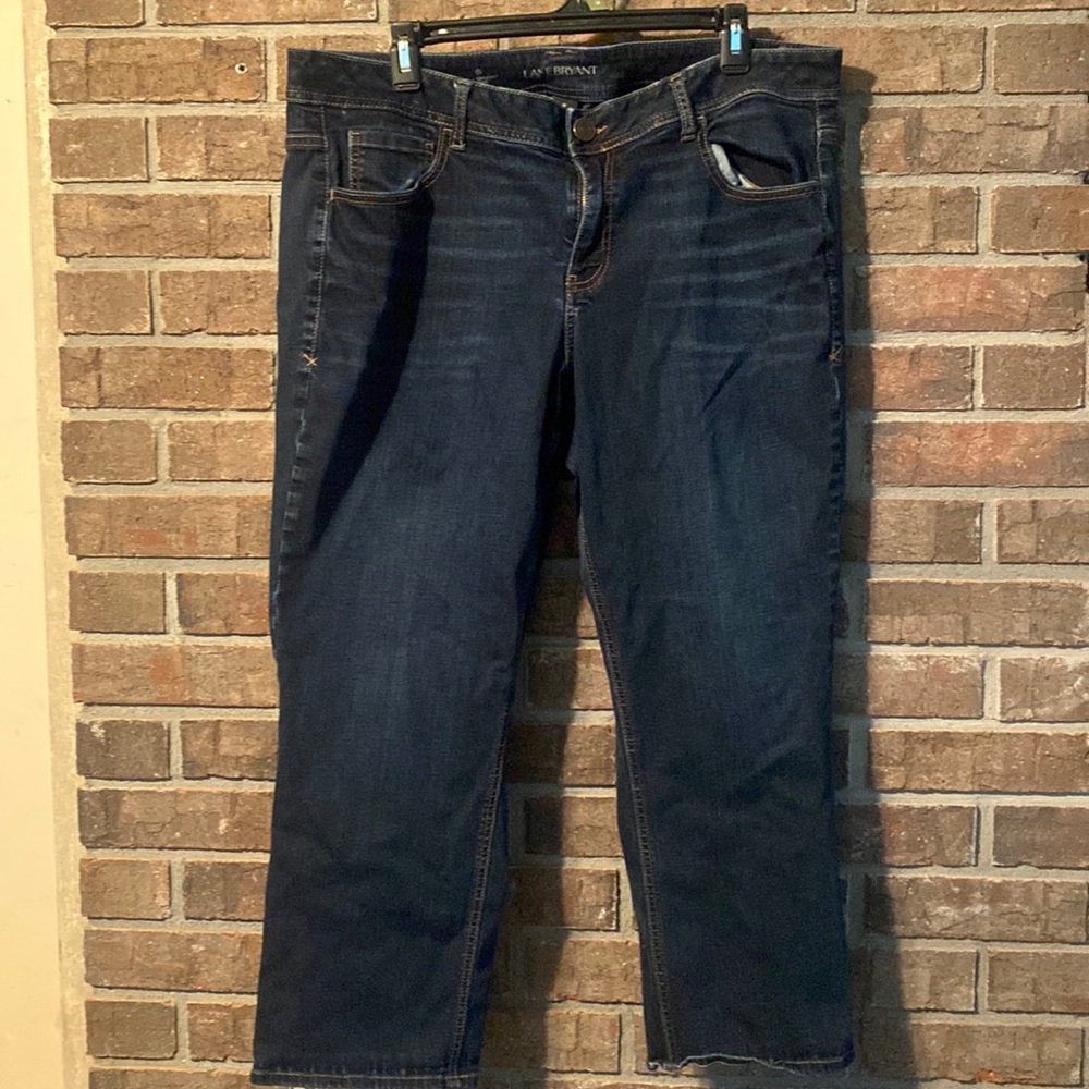 Lane Bryant crop dark washed jeans size 18